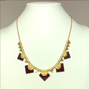 NWT Madewell Black and Brass Station Necklace